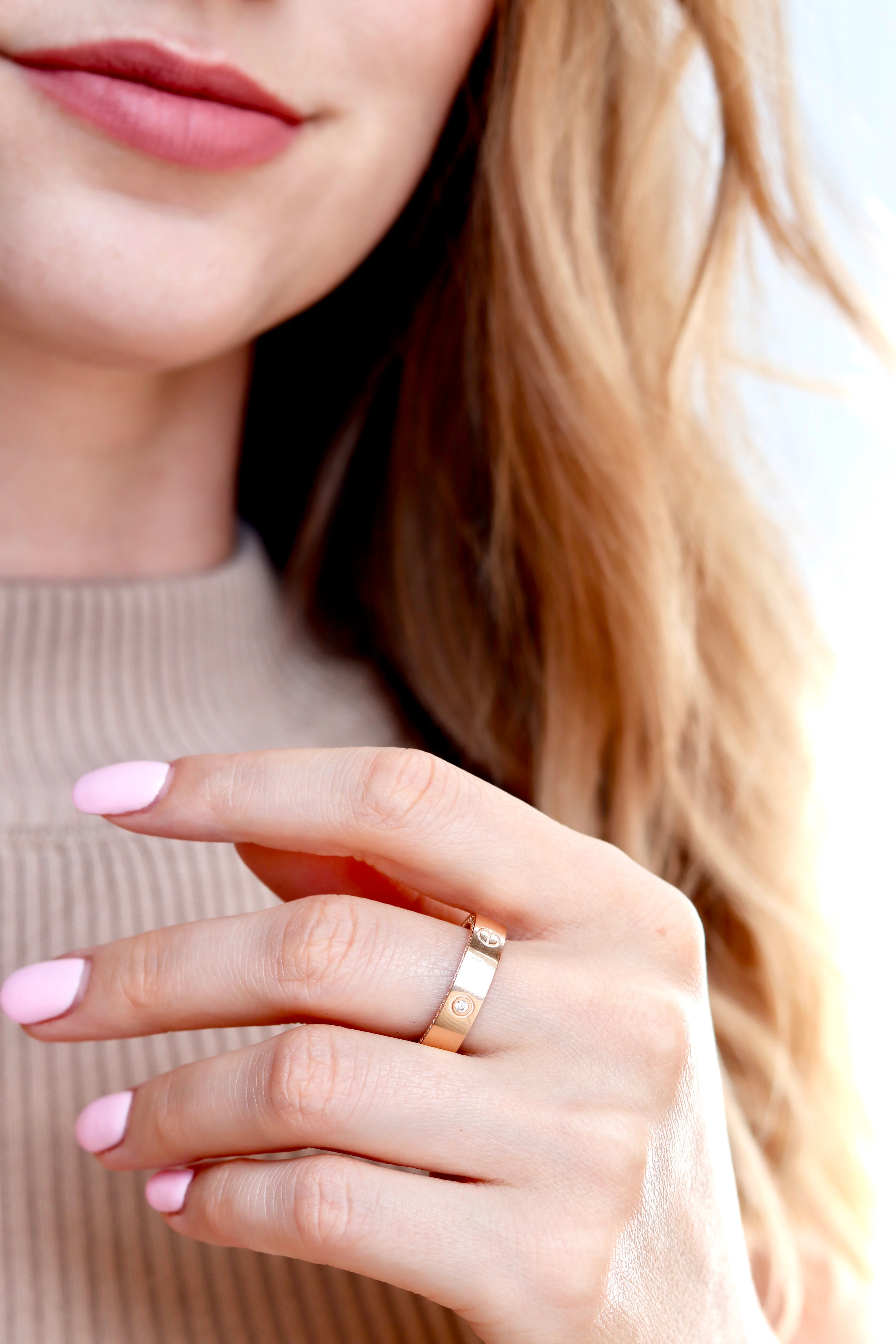 Ring in 14K/585 Rose Gold with Cubic Zirconia - Image 2