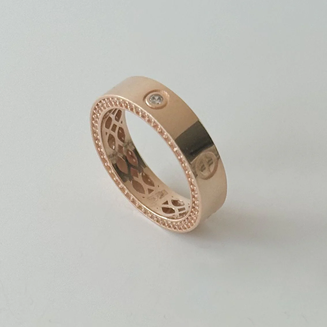 Ring in 14K/585 Rose Gold with Cubic Zirconia - Image 5