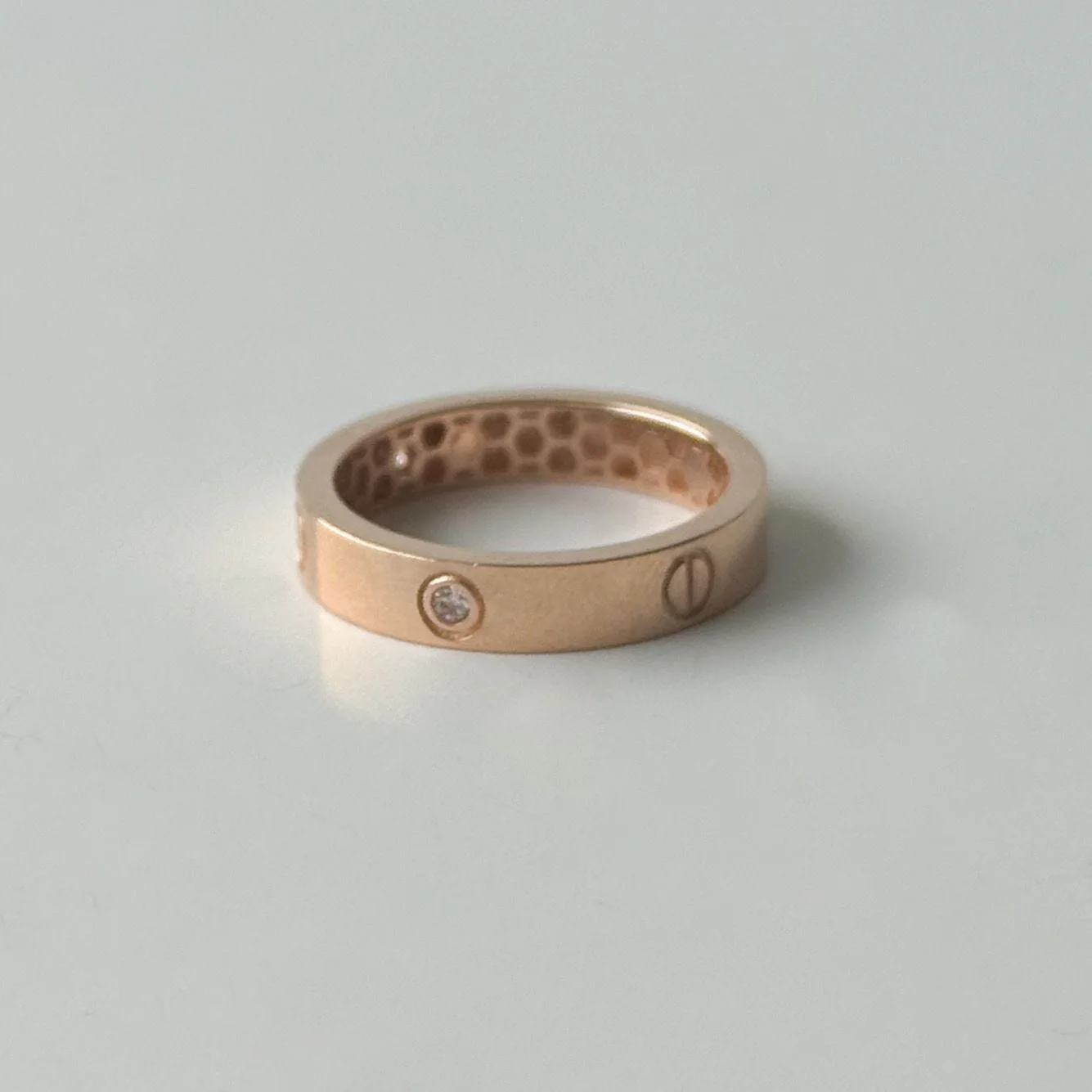 Ring in 14K/585 Rose Gold with Cubic Zirconia - Image 2