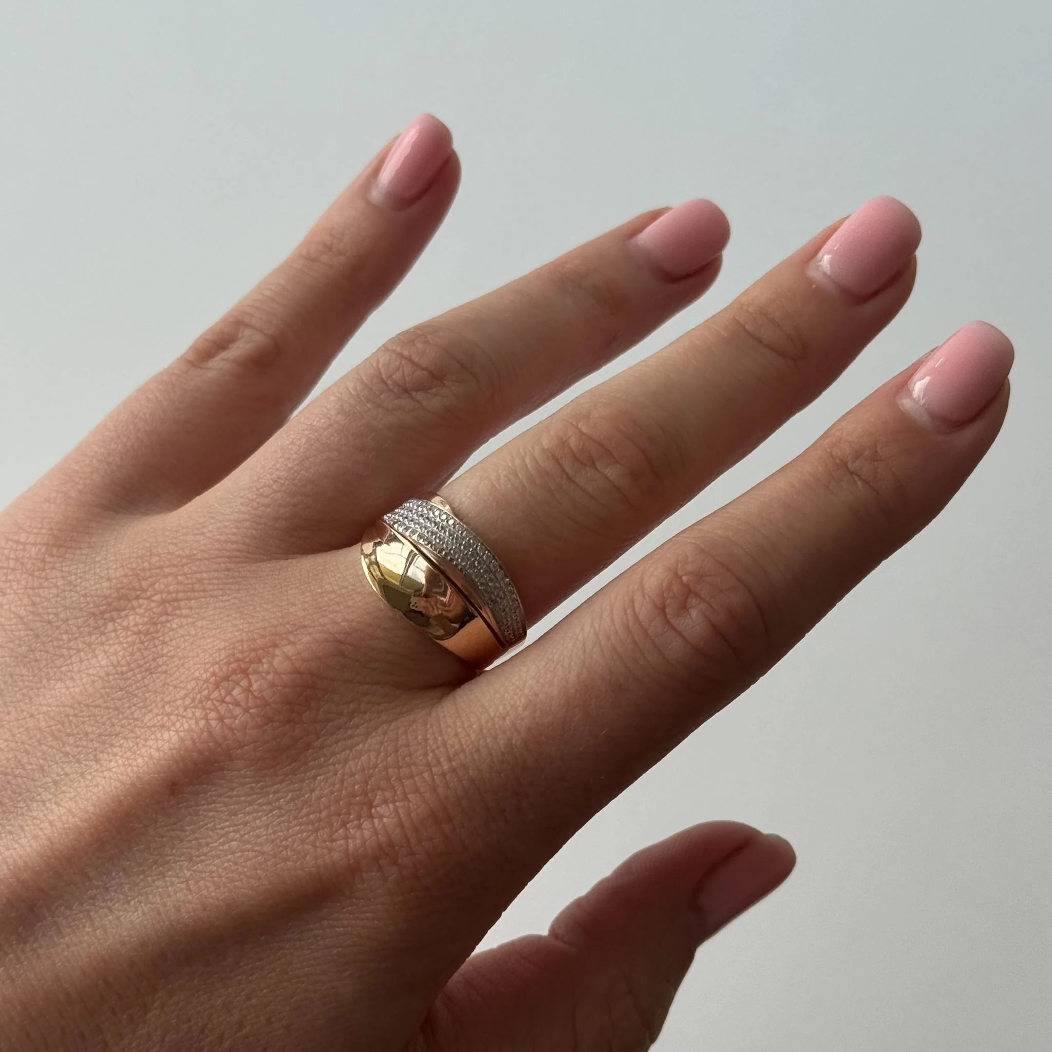 Ring in 14K/585 Rose Gold with Cubic Zirconia - Image 2