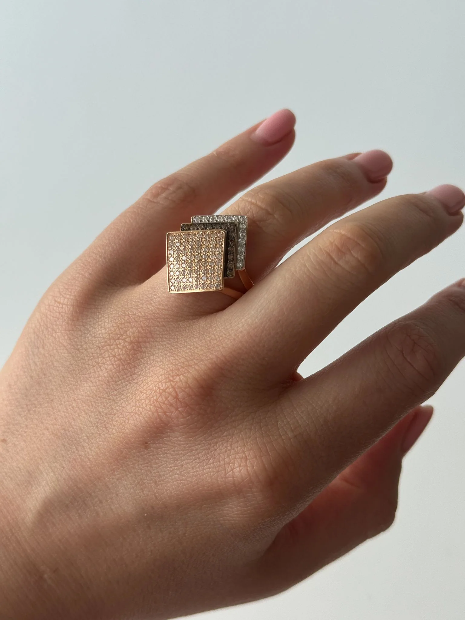 Ring in 14K/585 Rose Gold with Cubic Zirconia - Image 3