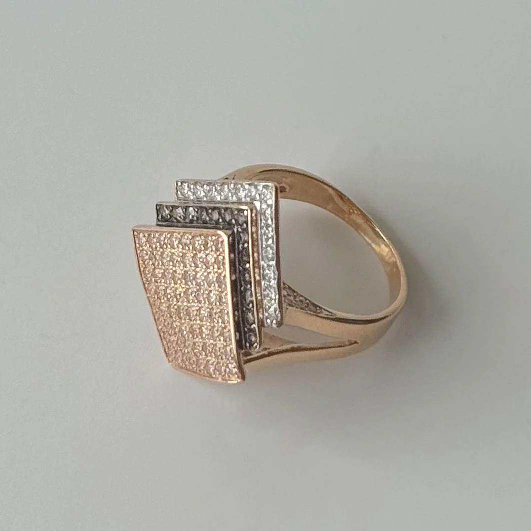 Ring in 14K/585 Rose Gold with Cubic Zirconia - Image 4