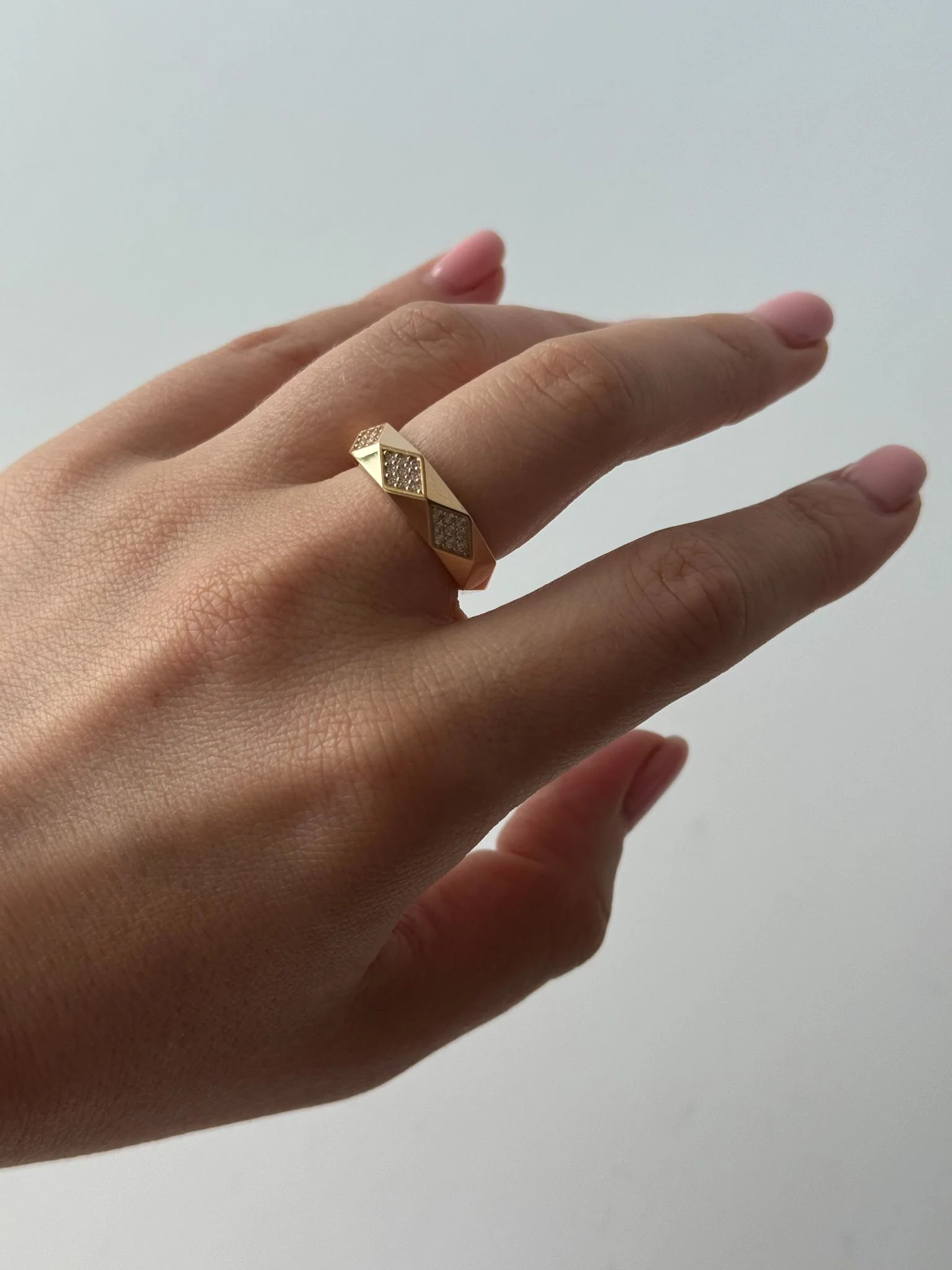 Ring in 14K/585 Rose Gold with Cubic Zirconia - Image 2