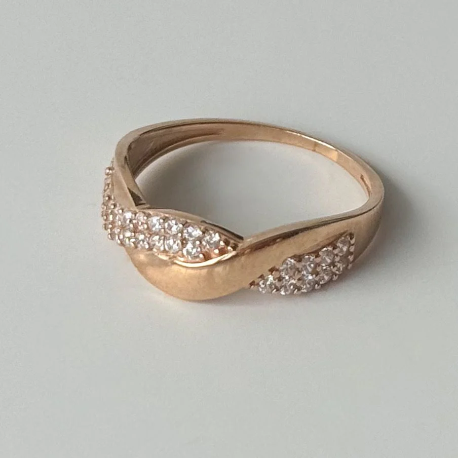 Ring in 14K/585 Rose Gold with Cubic Zirconia - Image 3