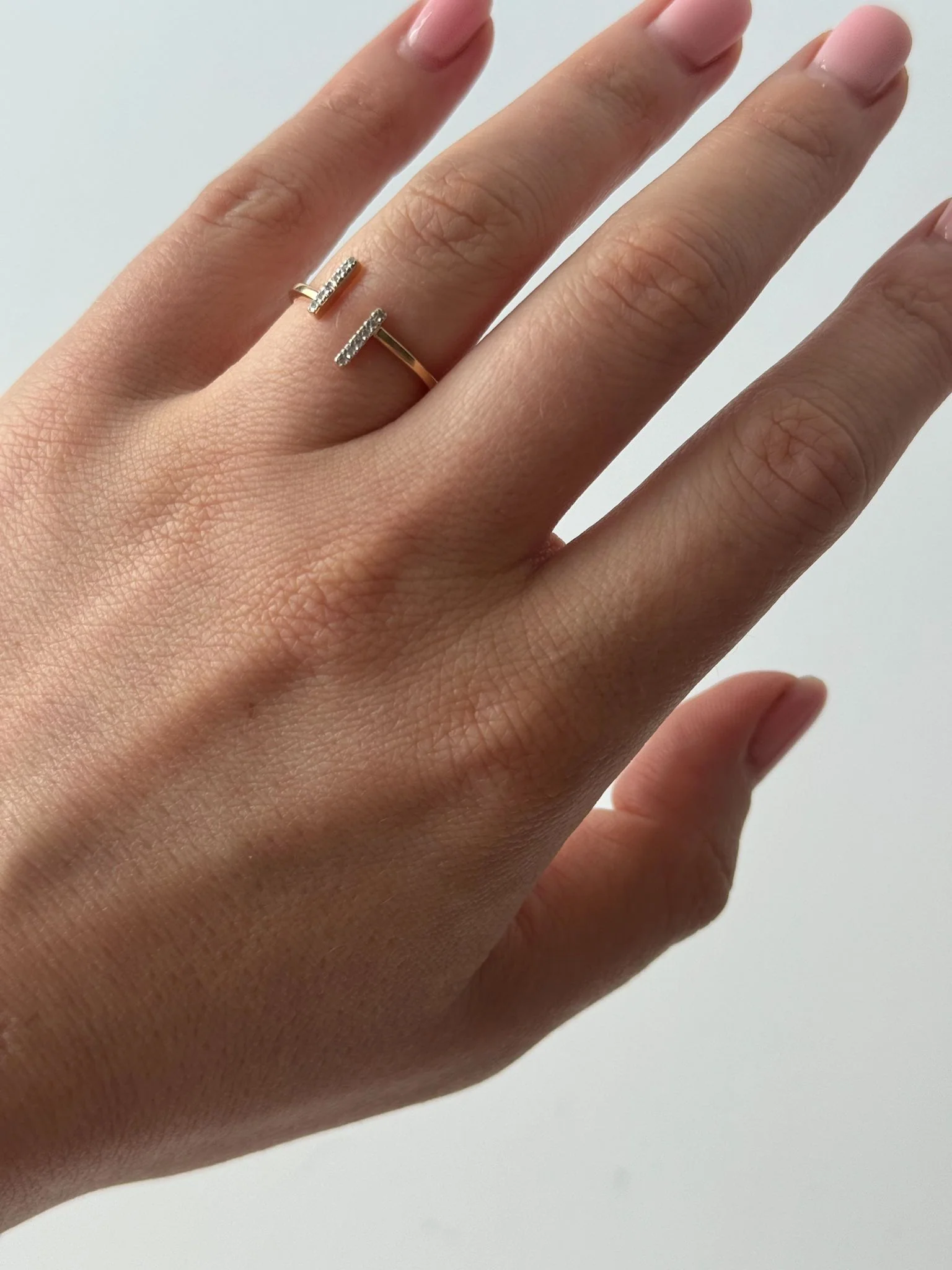 Ring in 14K/585 Rose Gold with Cubic Zirconia - Image 2
