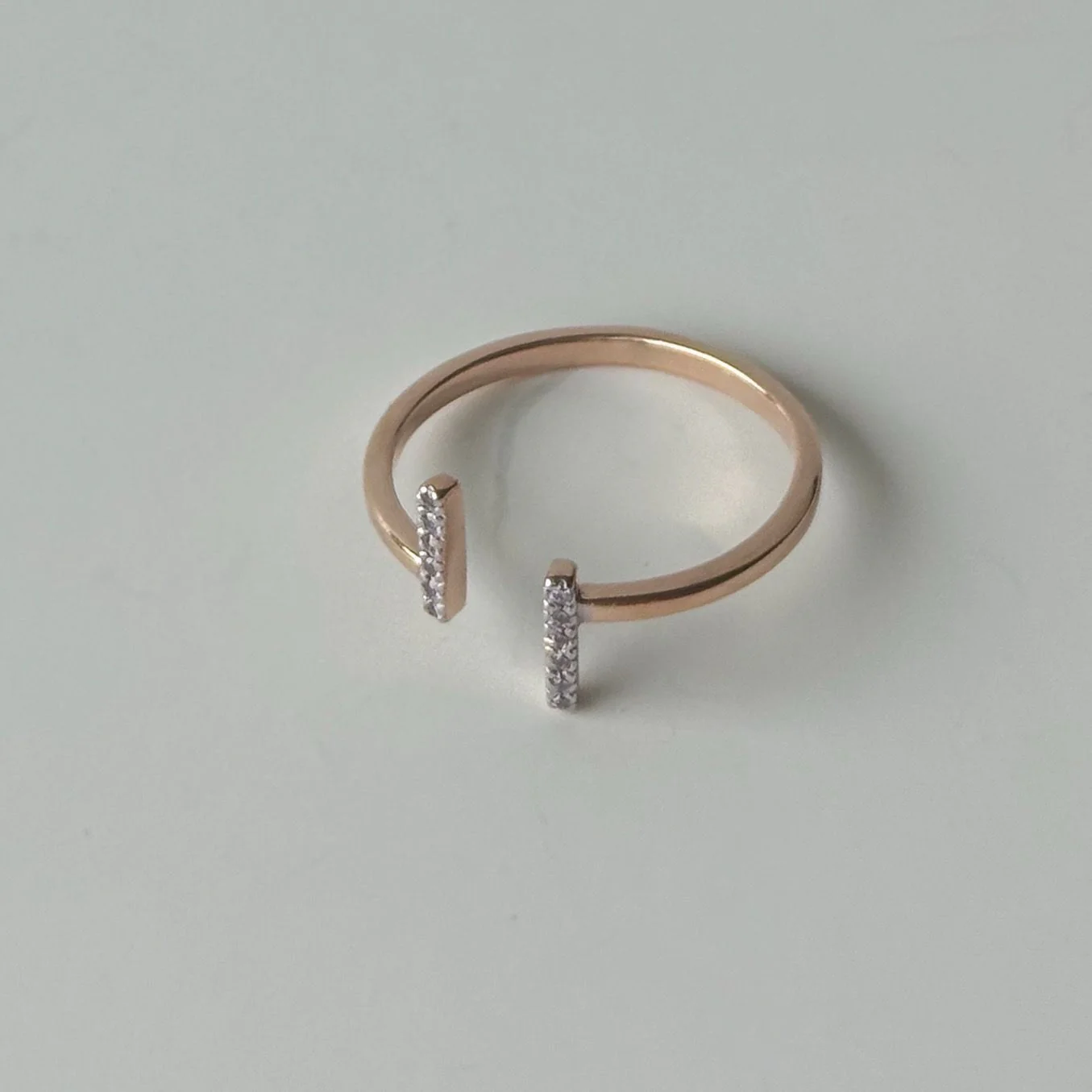 Ring in 14K/585 Rose Gold with Cubic Zirconia - Image 4