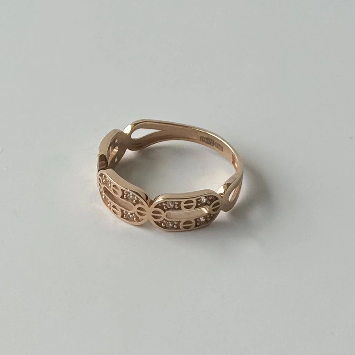 Ring in 14K/585 Rose Gold with Cubic Zirconia - Image 4