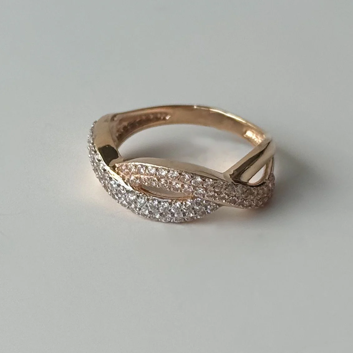 Ring in 14K/585 Rose Gold with Cubic Zirconia - Image 3