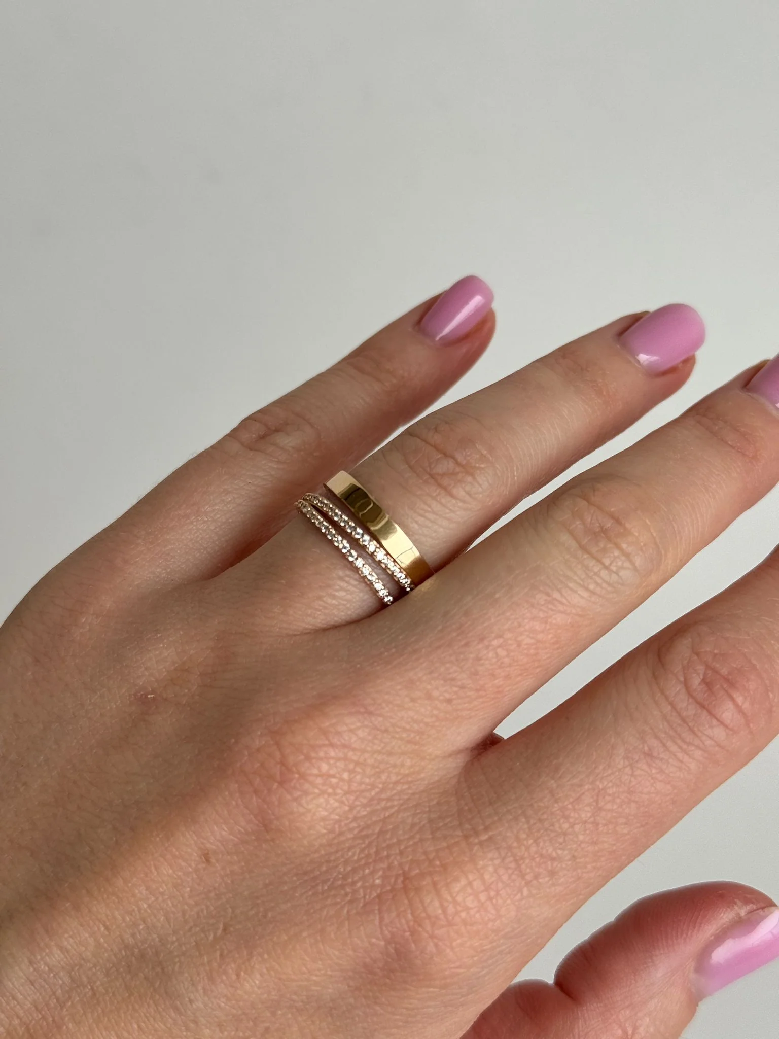 Ring in 14K/585 Rose Gold with Cubic Zirconia - Image 2