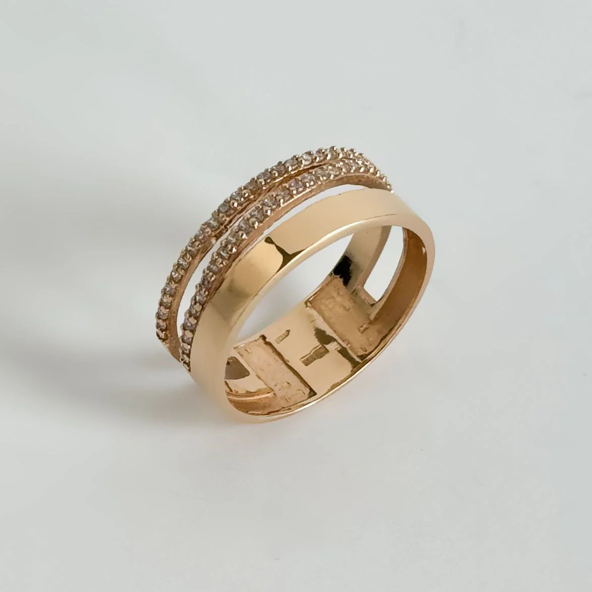 Ring in 14K/585 Rose Gold with Cubic Zirconia - Image 4