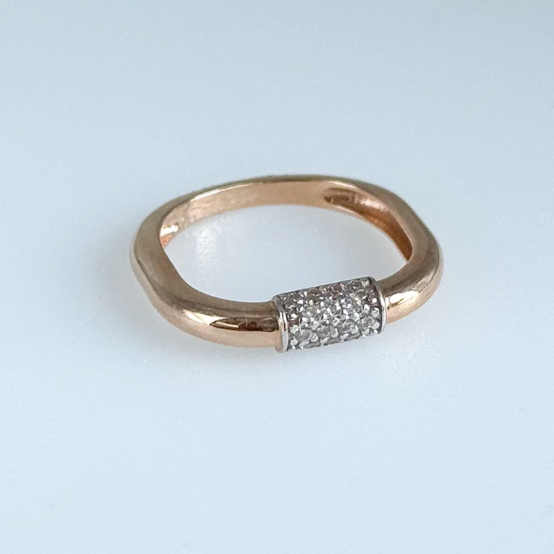 Ring in 14K/585 Rose Gold with Cubic Zirconia - Image 2