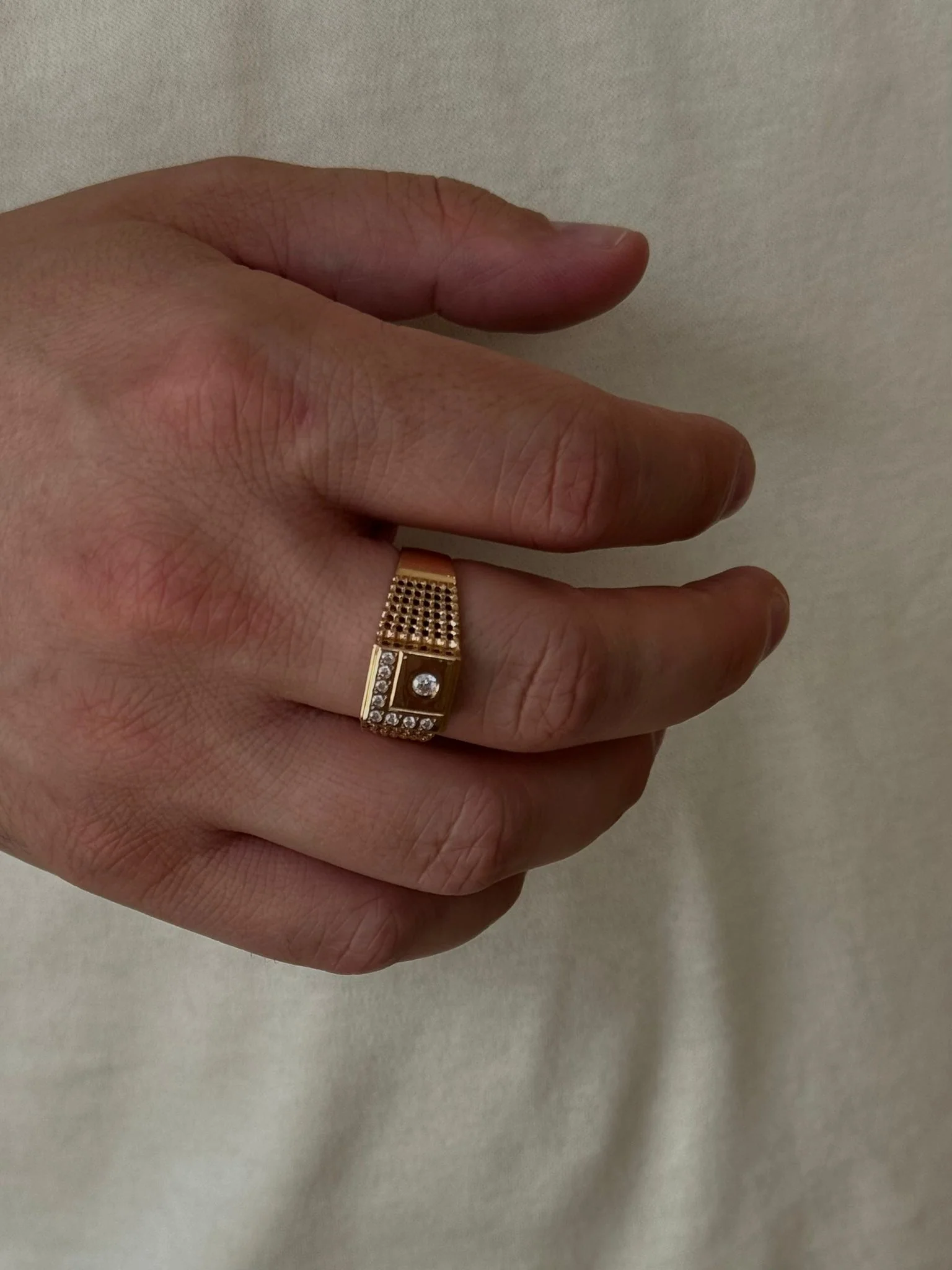 Ring in 14K/585 Rose Gold with Cubic Zirconia - Image 2