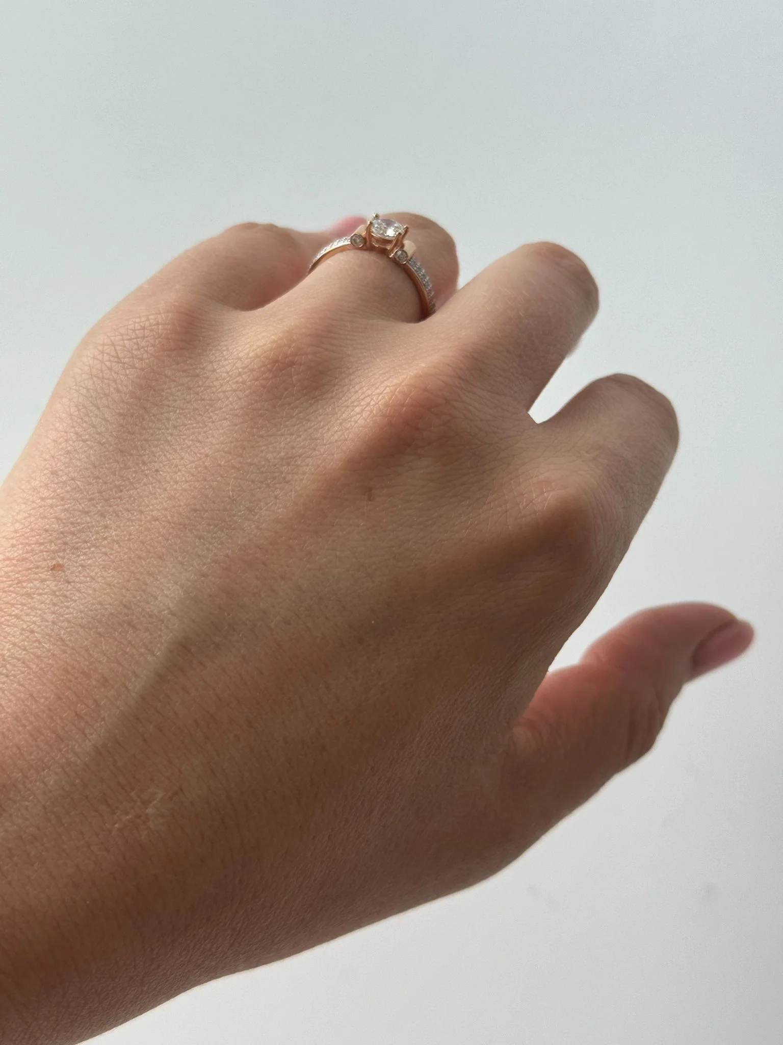 Ring in 14K/585 Rose Gold with Cubic Zirconia - Image 3