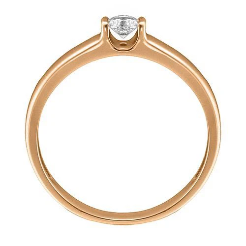 Ring in 14K/585 Rose Gold with Diamond - Image 2