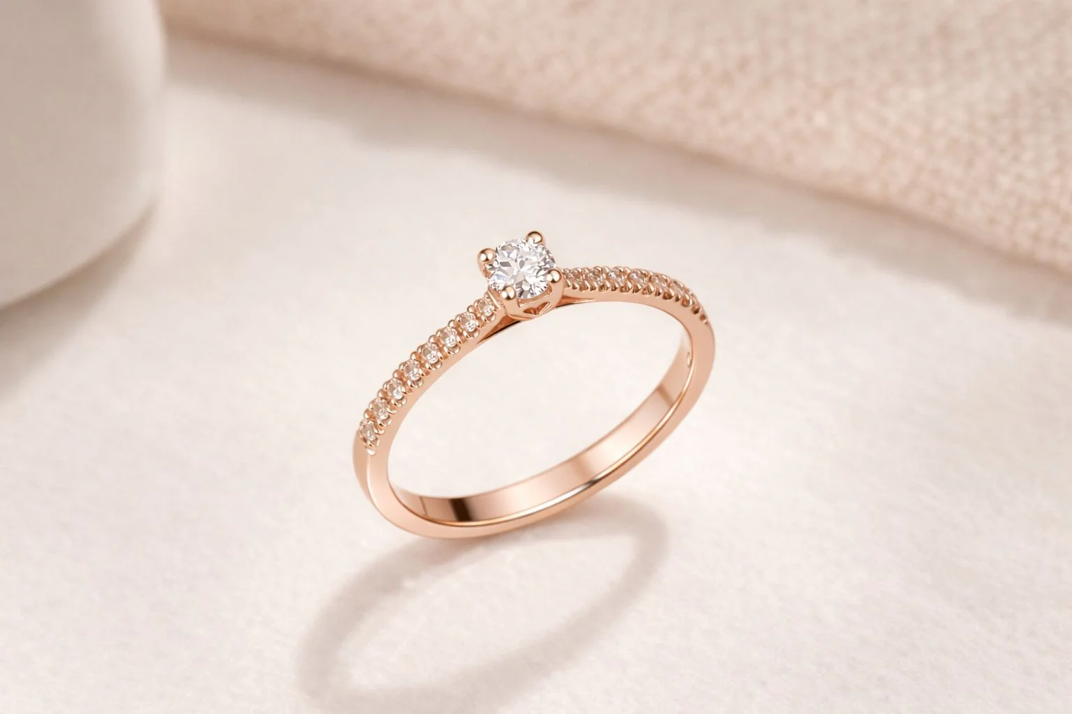 Ring in 14K/585 Rose Gold with Diamonds 0.30 Ct - Image 2