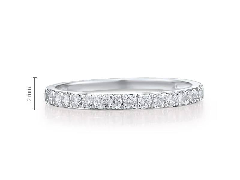 Ring in 14K/585 White Gold with Diamonds - Image 2
