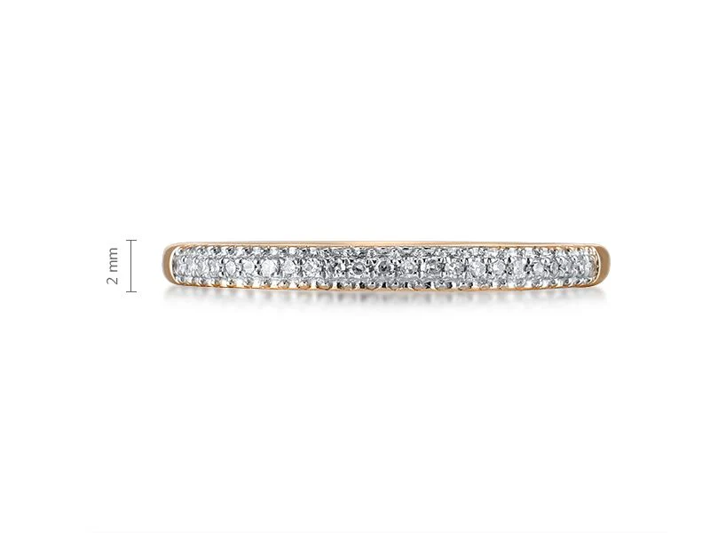 Ring in 14K/585 Rose Gold with Diamonds - Image 2