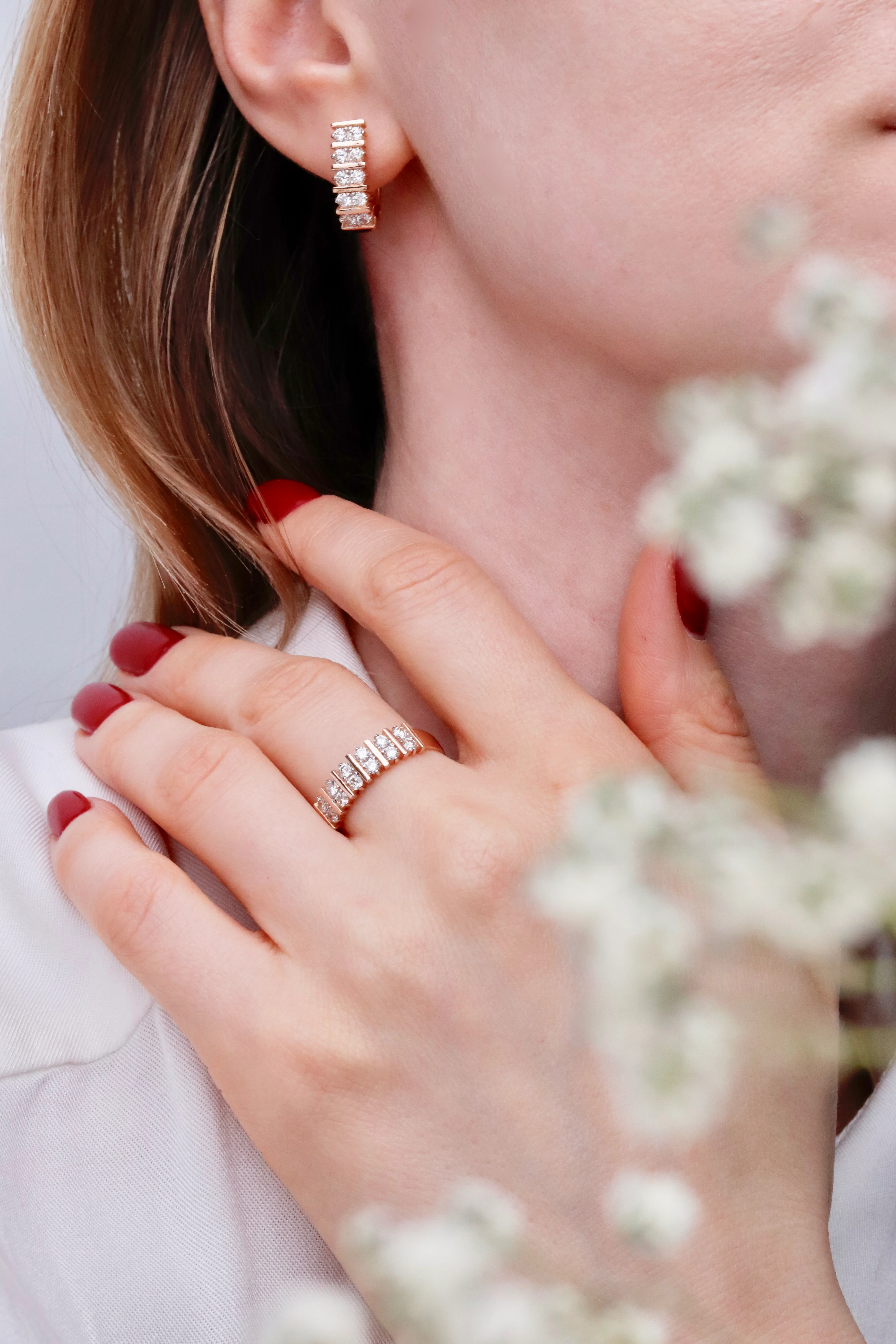 Ring in 14K/585 Rose Gold with Diamonds - Image 4