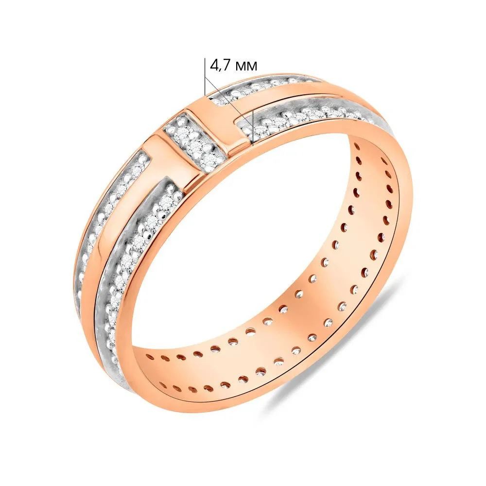 Ring in 14K/585 Rose Gold with Diamonds - Image 3