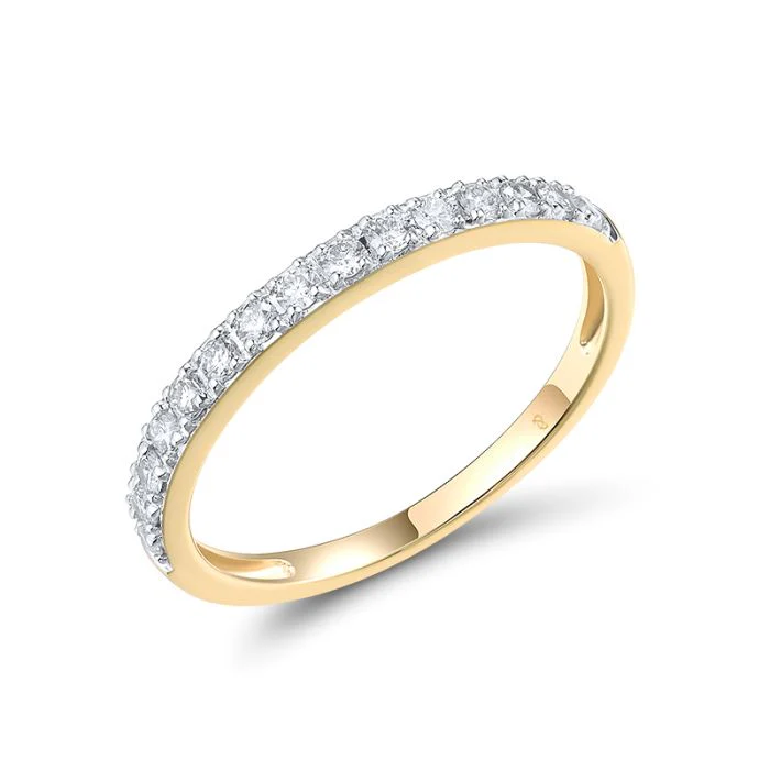 Ring in 14K/585 Yellow Gold with Diamonds