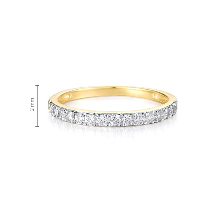 Ring in 14K/585 Yellow Gold with Diamonds - Image 3