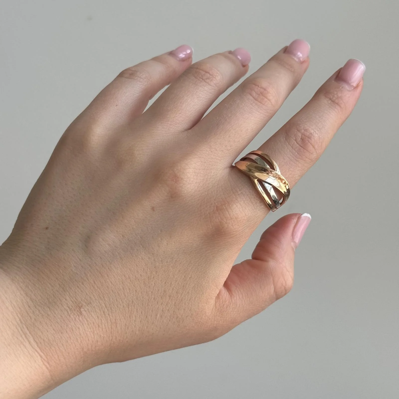 Ring in 14K/585 Rose Gold with Rhodium Plated Details - Image 2