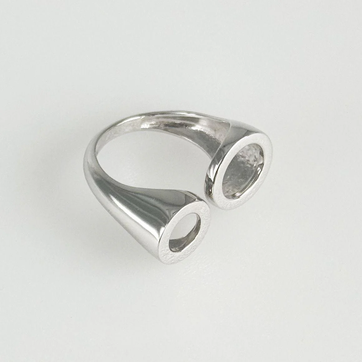 Ring in 14K/585 White Gold Circles - Image 3