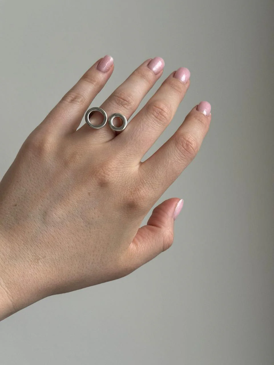 Ring in 14K/585 White Gold Circles - Image 4