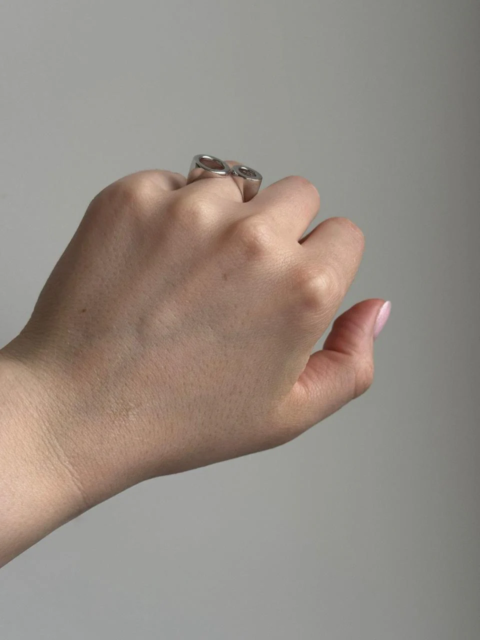 Ring in 14K/585 White Gold Circles - Image 5