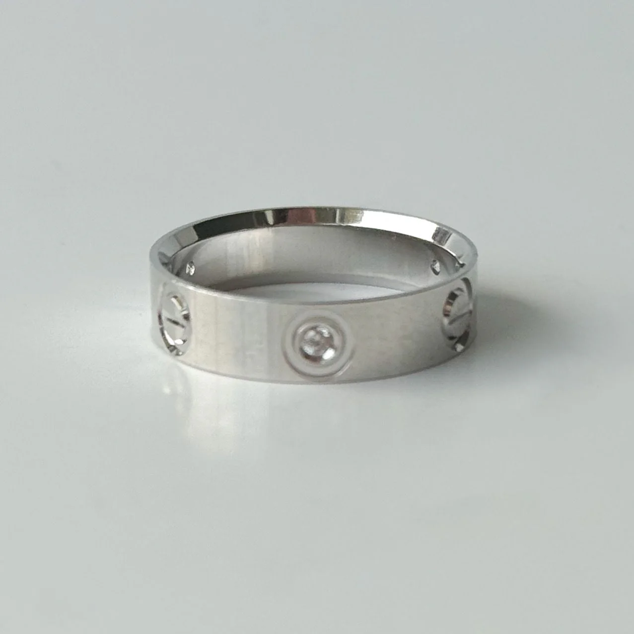 Ring in 14K/585 White Gold with Cubic Zirconia - Image 3