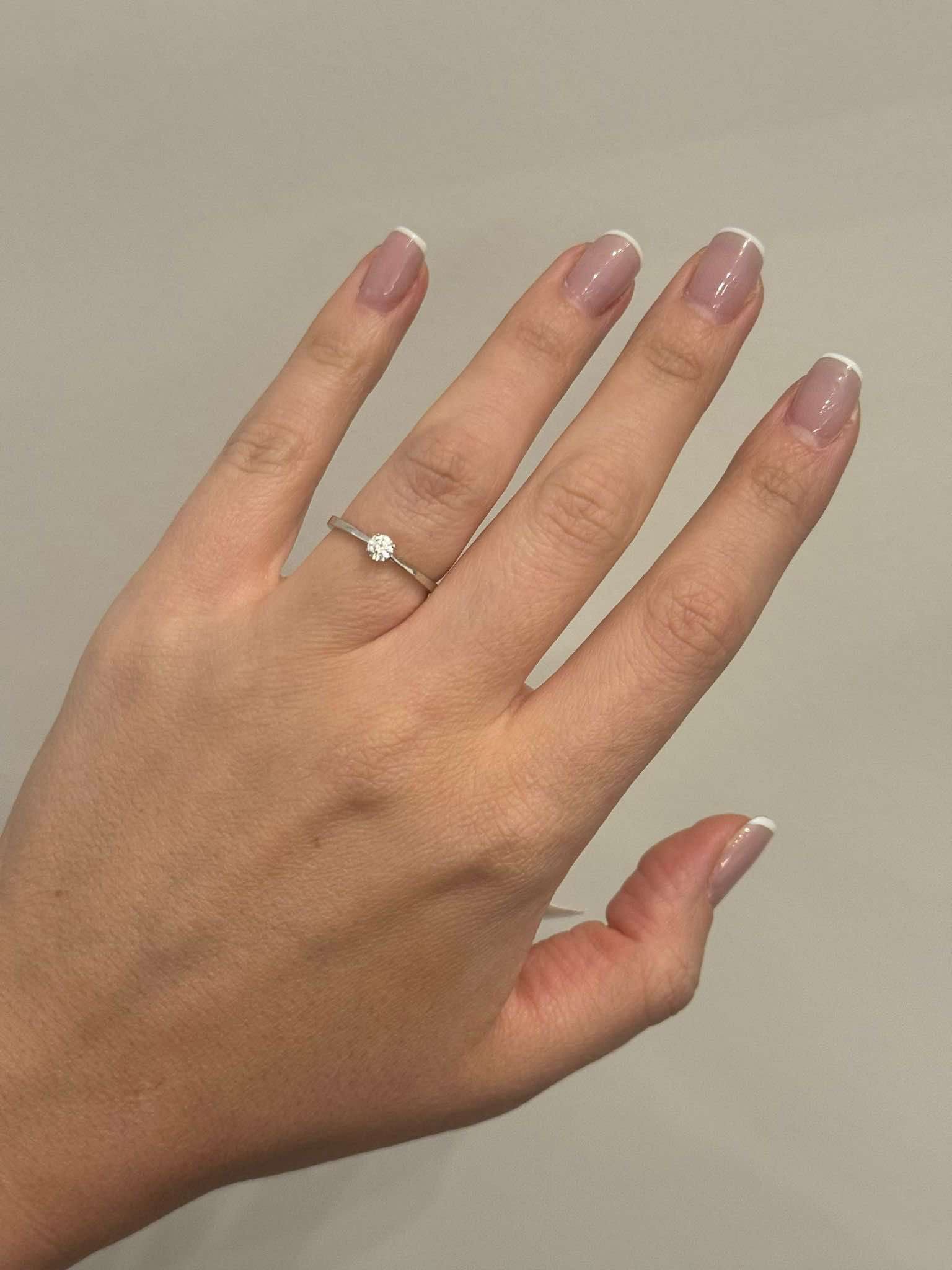 Ring in 14K/585 White Gold with Diamond - Image 3