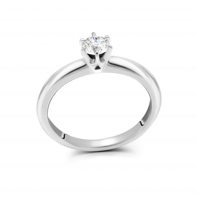Ring in 14K/585 White Gold with Diamond