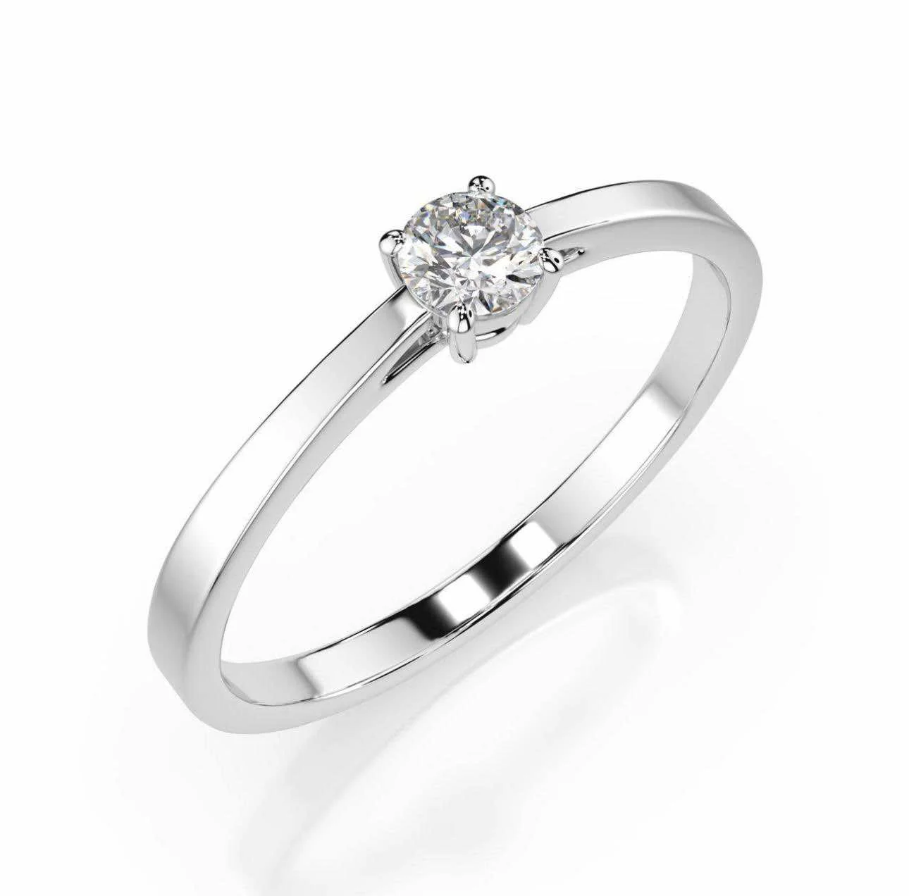 Ring in 14K/585 White Gold with Diamond