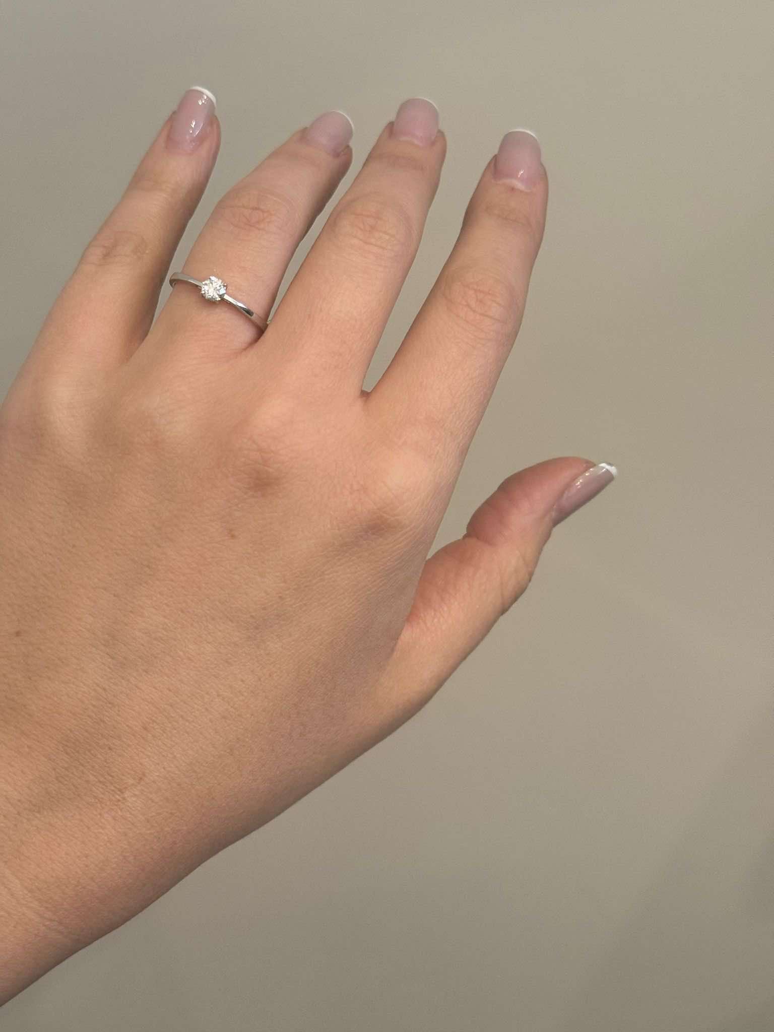Ring in 14K/585 White Gold with Diamond - Image 2