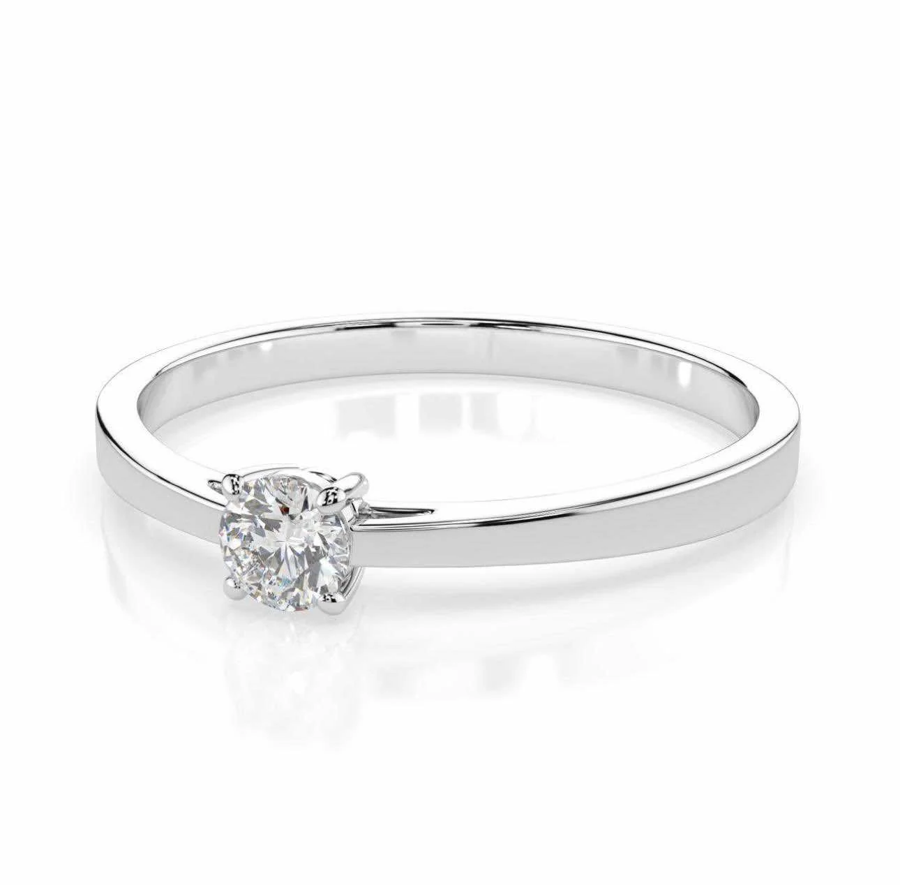 Ring in 14K/585 White Gold with Diamond - Image 3