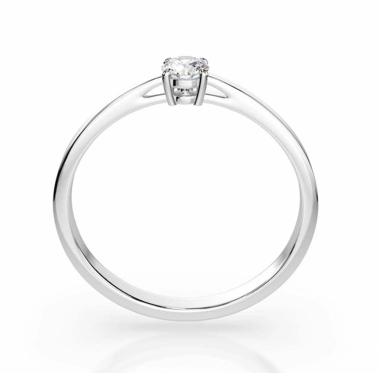 Ring in 14K/585 White Gold with Diamond - Image 4