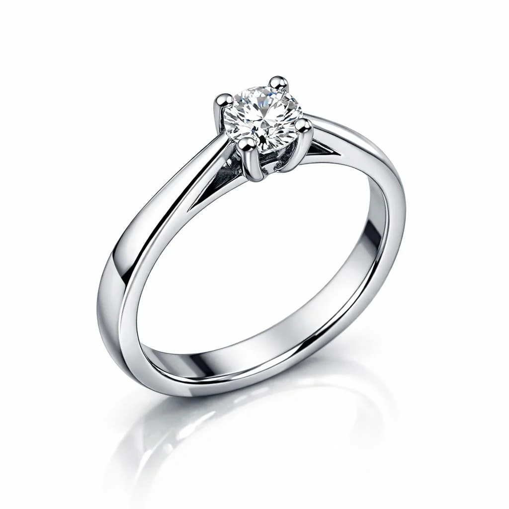 Ring in 14K/585 White Gold with Diamond 0.26 Ct