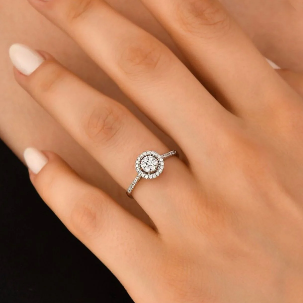 Ring in 14K/585 White Gold with Diamonds - Image 2