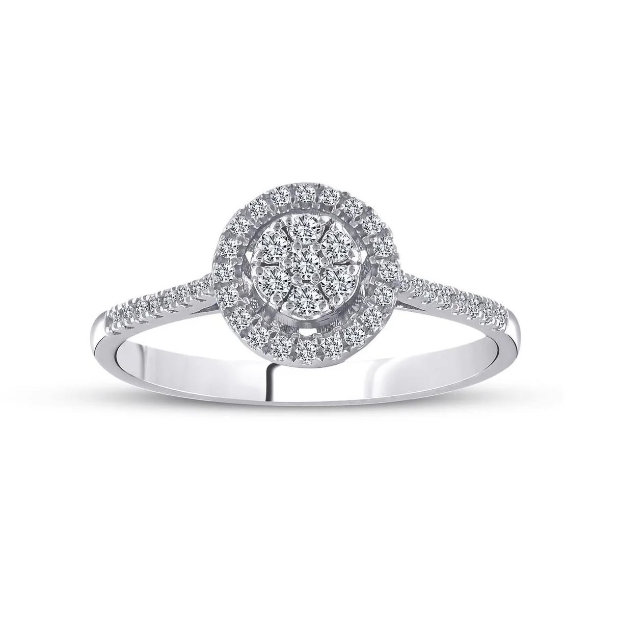 Ring in 14K/585 White Gold with Diamonds - Image 3