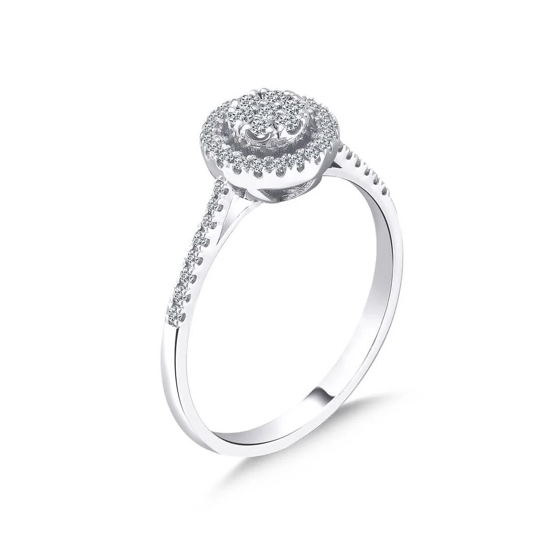 Ring in 14K/585 White Gold with Diamonds - Image 4