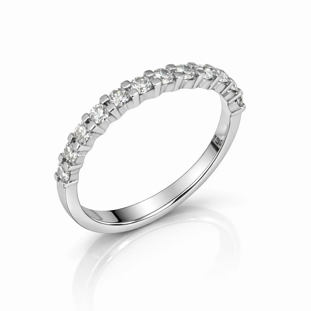 Ring in 14K/585 White Gold with Diamonds