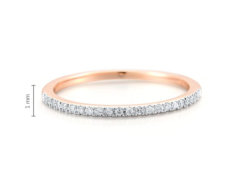 Ring in 14K/585 Rose Gold with Diamonds - Image 2