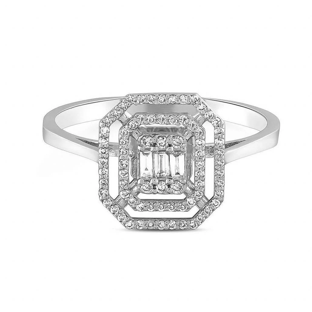Ring in 14K/585 White Gold with Diamonds - Image 3