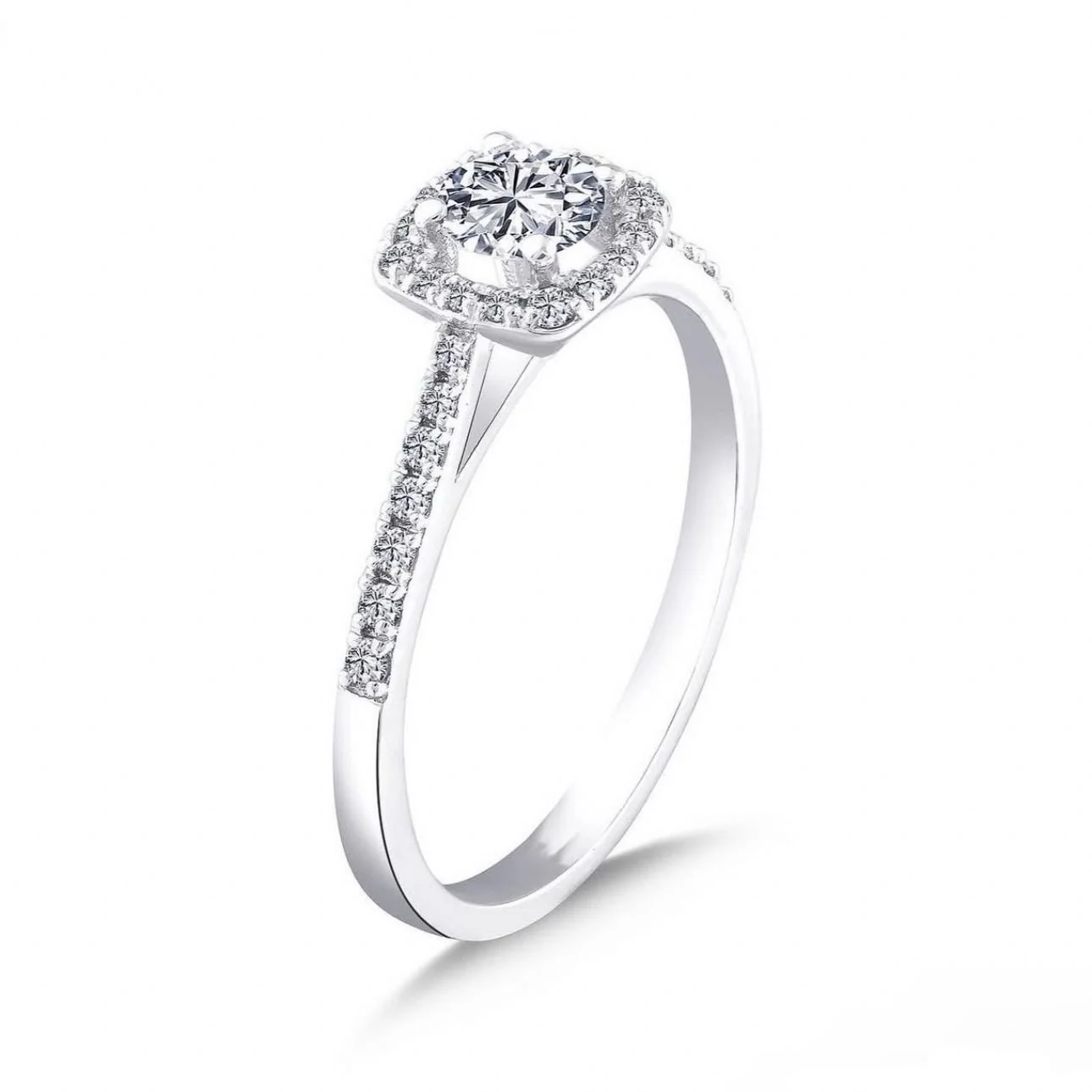 Ring in 14K/585 White Gold with Diamonds - Image 3