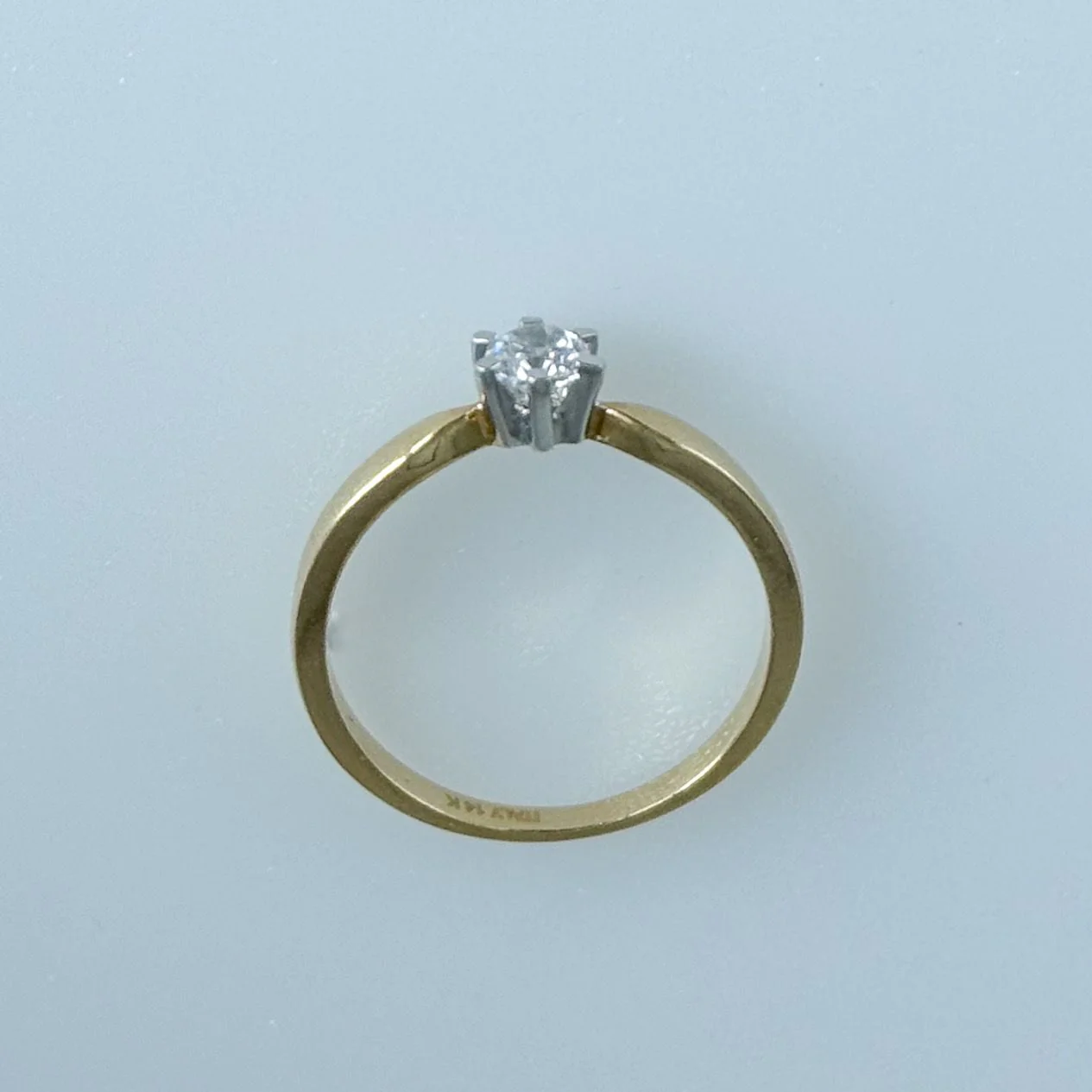 Ring in 14K/585 Yellow and White Gold with Cubic Zirconia - Image 3