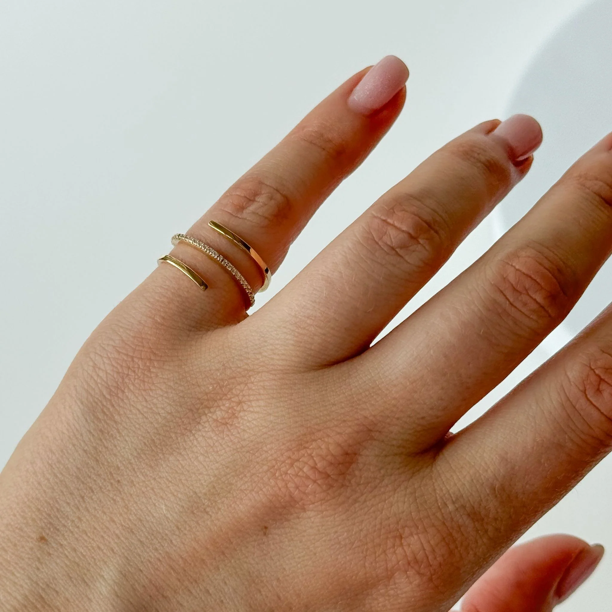 Ring in 14K/585 Yellow Gold with Cubic Zirconia - Image 2