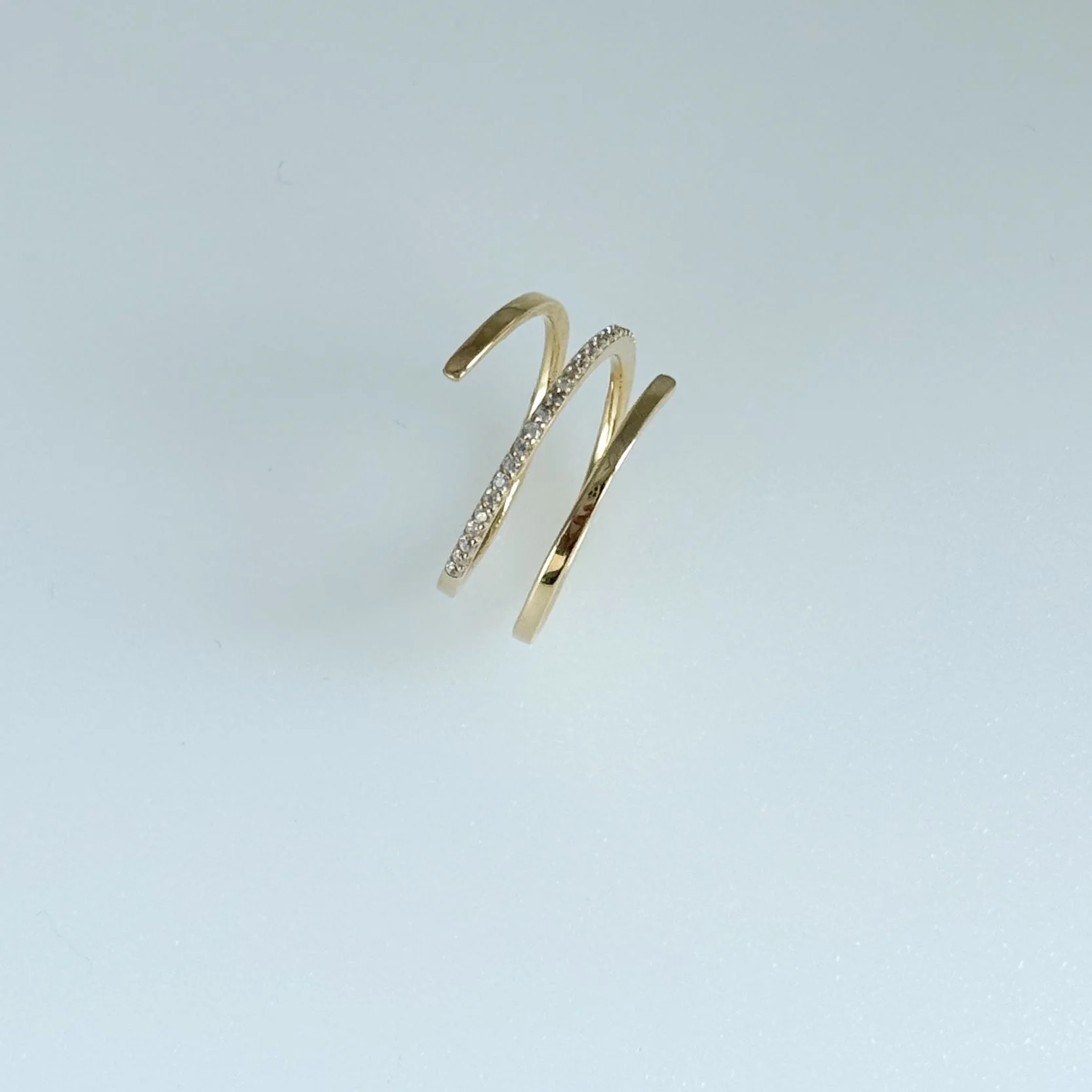 Ring in 14K/585 Yellow Gold with Cubic Zirconia - Image 3