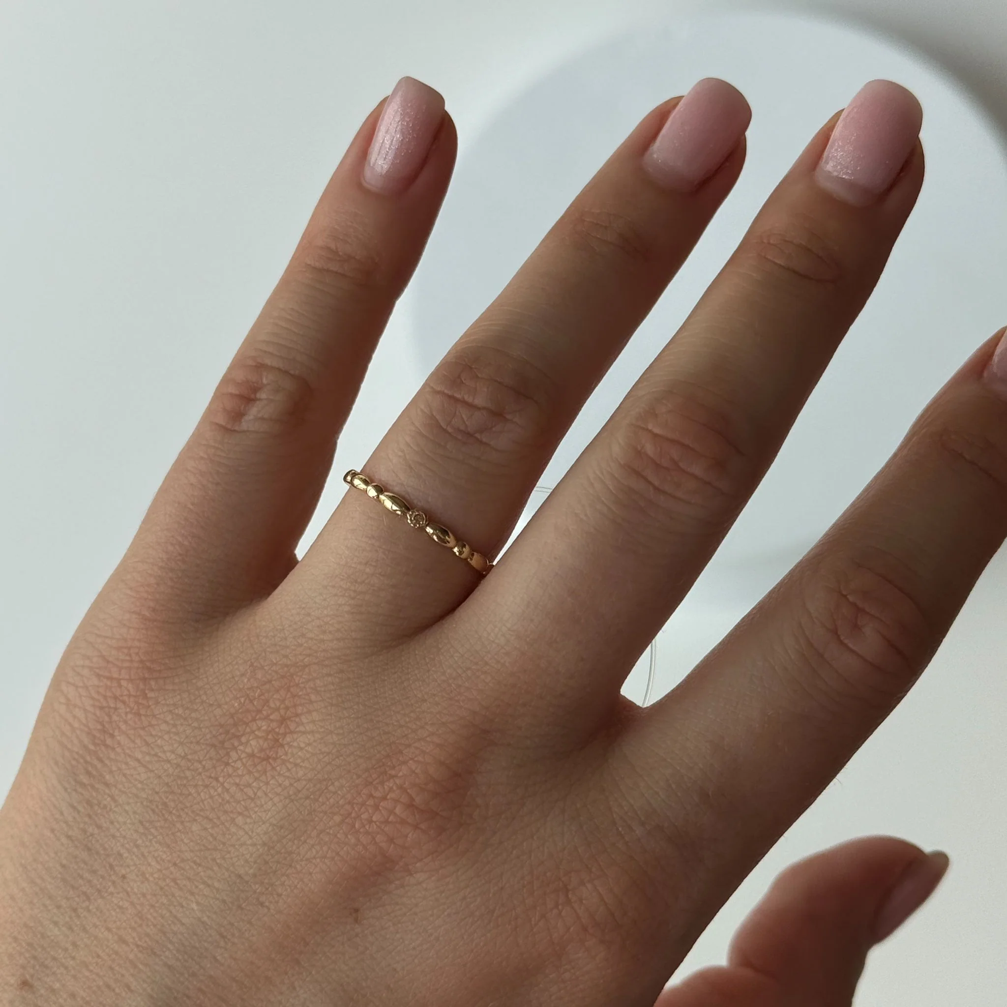Ring in 14K/585 Yellow Gold with Cubic Zirconia - Image 2