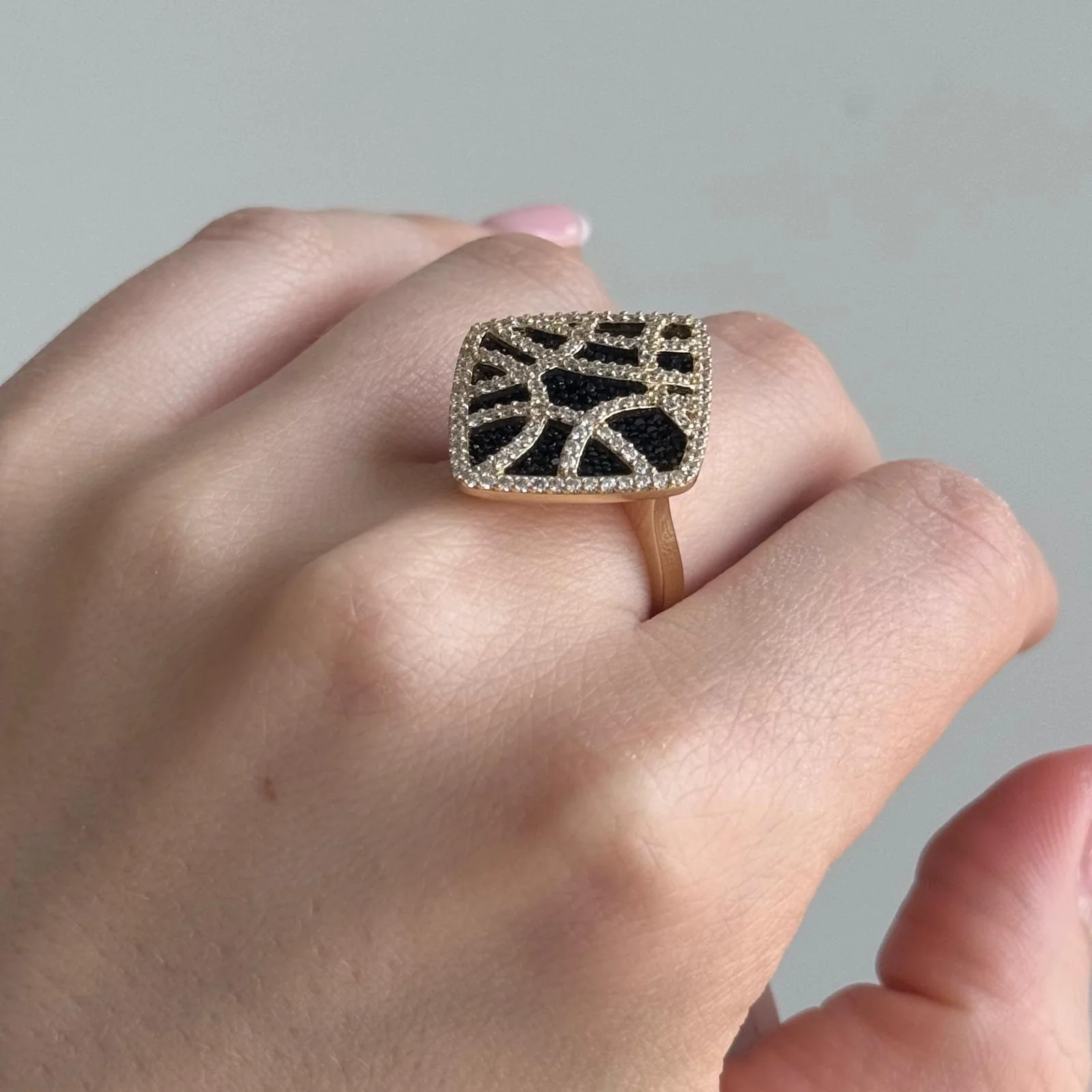 Ring in 14K/585 Yellow Gold with Cubic Zirconia - Image 3