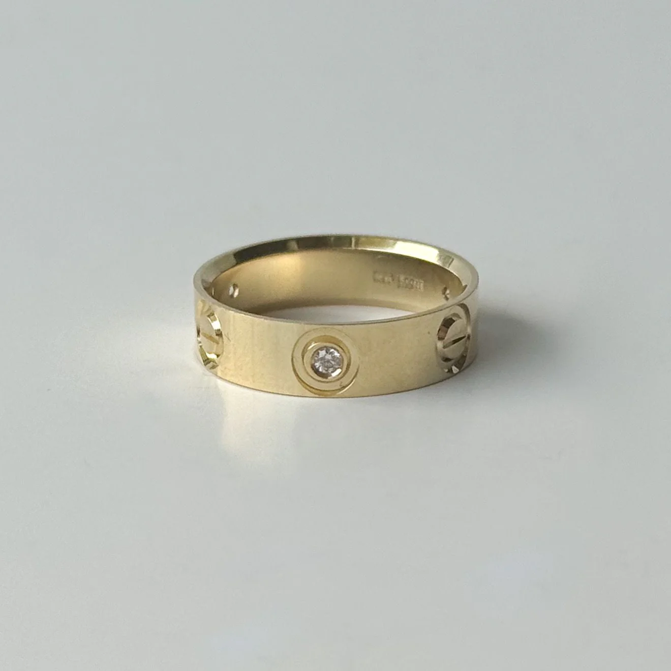Ring in 14K/585 Yellow Gold with Cubic Zirconia - Image 3
